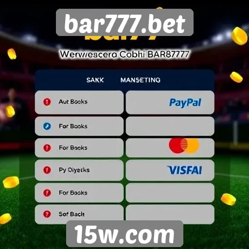 Métodos de pagamento disponíveis em bar777.bet